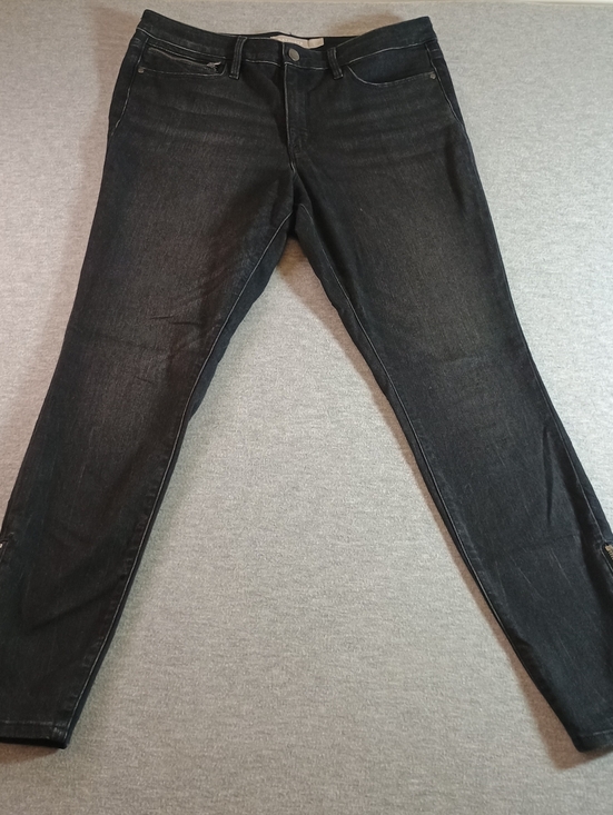 Athleta Denim - Athleta Women’s Size 12   Black Stretch Moto Skinny Jeans - Classic Slim Fit
